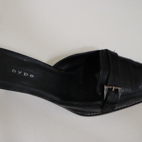 Hype black mules with buckle accent - Picture 3 of 5